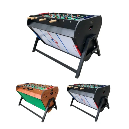 KICK Triplex 55" Telescopic Rods 3-in-1 Swivel Multi-Game Table