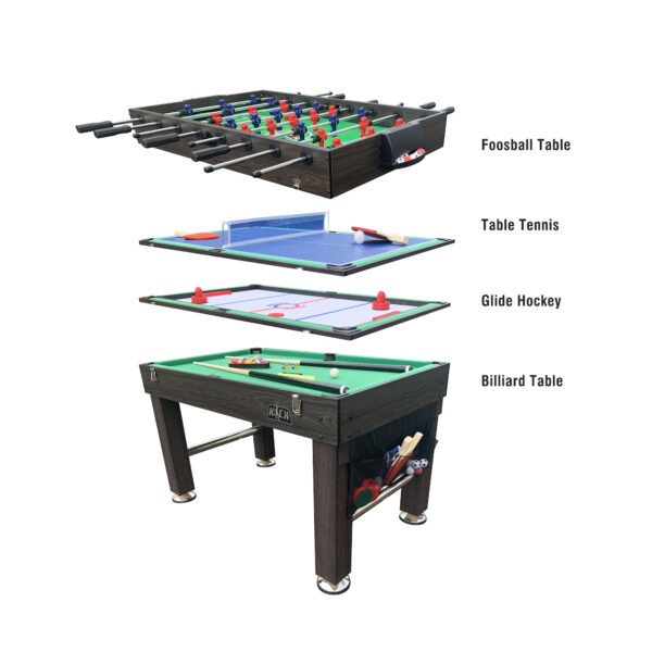 KICK Trilogy 55″ 3-in-1 Multi Game Table (Brown)